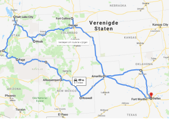 Route Dallas (32 dagen)